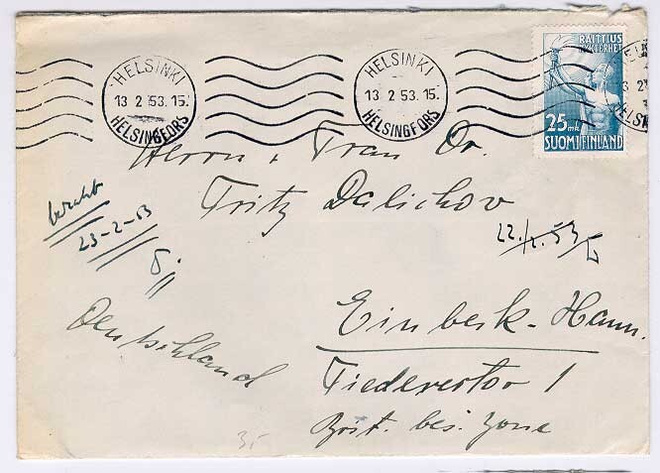 1953 raittius kirje Saksaan