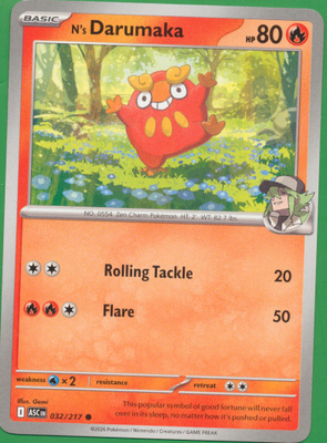 Pokémon N's Darumaka (ASC 032)