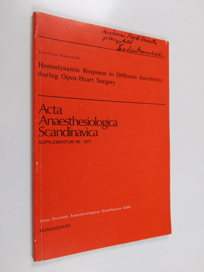 Acta Anaesthesiologica Scandinavica - Supplementum