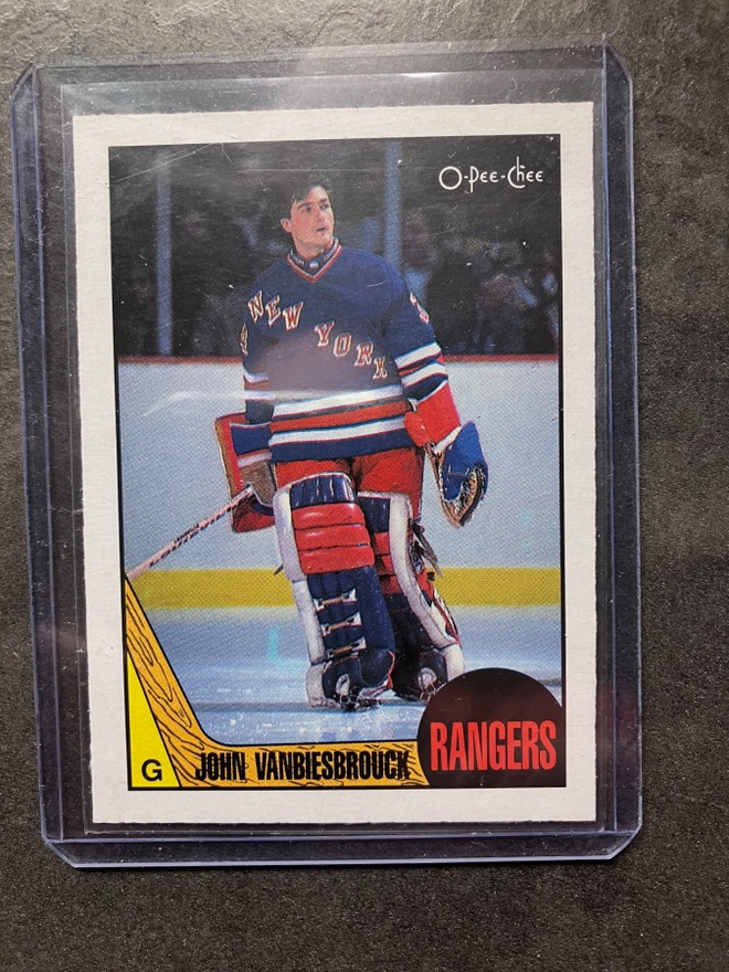 1987-88 OPC HOCKEY #36 JOHN VANBIESBROUCK 2ND YEAR