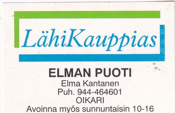Oikari, Elman Puoti, Elma  Kantanen  b591