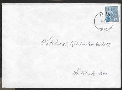 Postilähetys - Yl.m. 0,40 (LAPE 618) Autti 9.8.1968