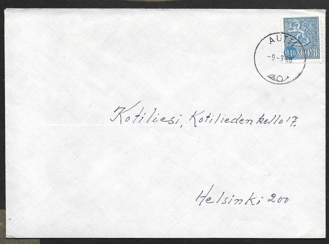 Postilähetys - Yl.m. 0,40 (LAPE 618) Autti 9.8.1968