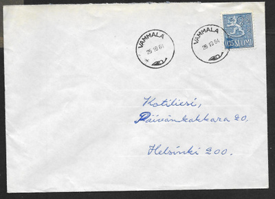 Postilähetys - Yl.m. 0,35mk (LAPE 613) Vammala 25.10.64