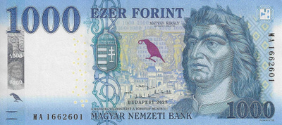 HUNGARY 1000 FORINT 2025. UNC (Uncirculated)