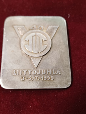 40. TUL:n liittojuhla 3.-5.7.1959. Palkintomitali