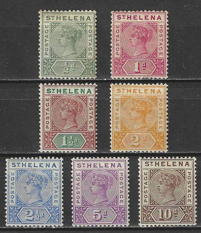 (S0282) SAINT HELENA, 1890-1897 (Victoria). Mi ## 21-27. MH*