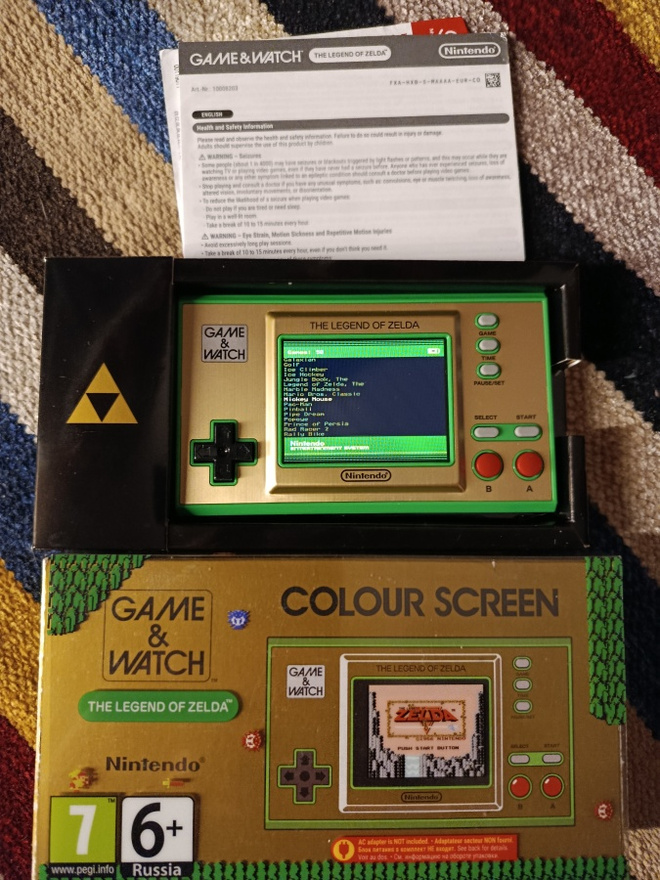Nintendo game and watch Zelda sis 50 pelejä