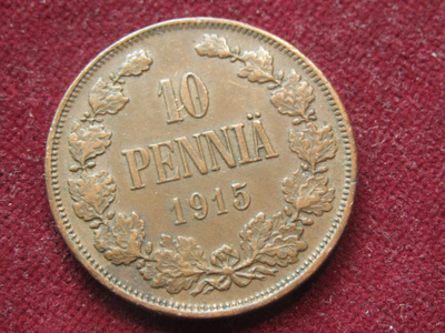10 penniä 1915