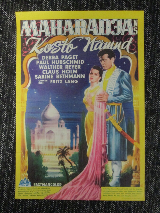 Maharadjan kosto (Fritz Lang, 1959) - vanha elokuvajuliste