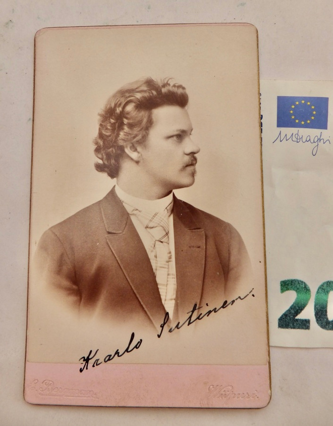 VANHA CDV Valokuva KOMEA Nuori Herra Nimmari Viipuri 1890-l