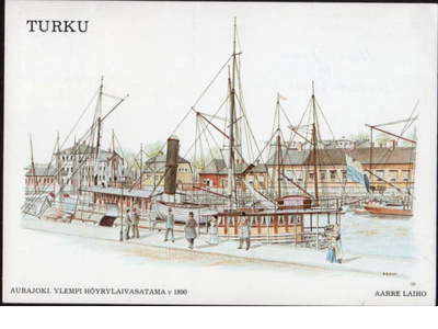 kortti °/** Turku Aurajoki - erilaisia paikkakuntakortteja