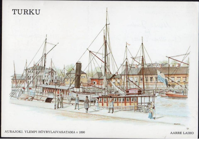 kortti °/** Turku Aurajoki - erilaisia paikkakuntakortteja