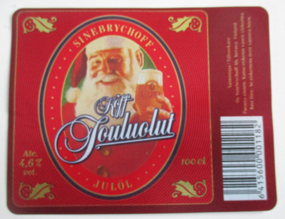 VANHA OLUT ETIKETTI - JOULUOLUT 100cl (K26-37)