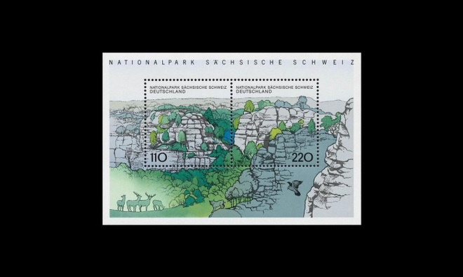 Saksa 1997-8BL44 ** Kansallis- ja luonnonpuistot (1998)
