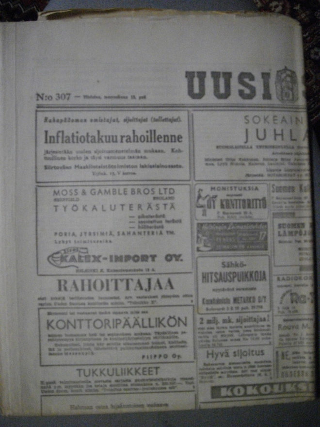 Uusi Suomi Nro 307/13.11.1945 (24.1)