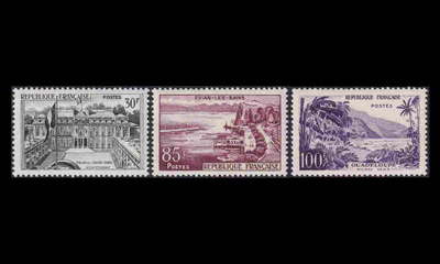 Ranska 1232-4 ** Maisemia (1959)