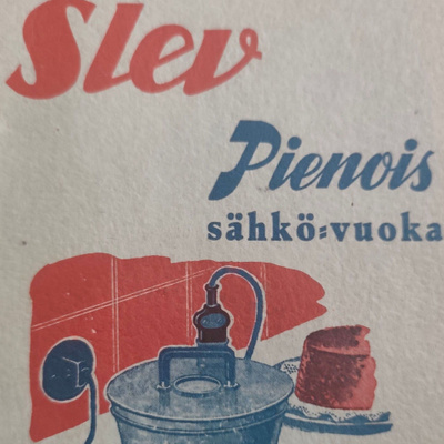 Slev - Pienois sähkövuoka esite 1950