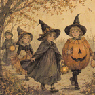 Halloween lapsilla halloween-asut - pikkukuva 1