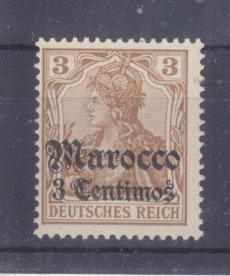Saksan posti marokossa 1905 Mi 21 postituoreena.
