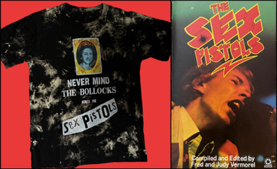 SEX PISTOLS T-paita + FRED & JUDY VERMOREL Sex Pistols KIRJA