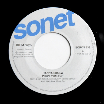 Single: Ekola, Hanna - Pisara vain / Yölamppu
