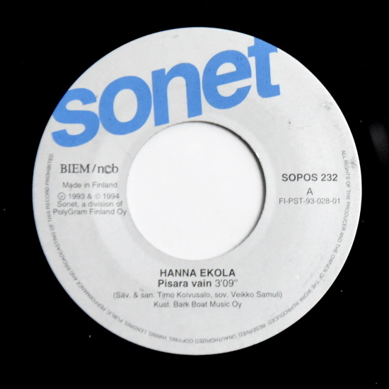 Single: Ekola, Hanna - Pisara vain / Yölamppu