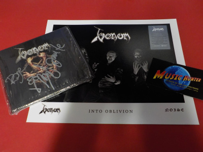 VENOM - INTO OBLIVION UUSI CD NIMMARILLA + KUVA