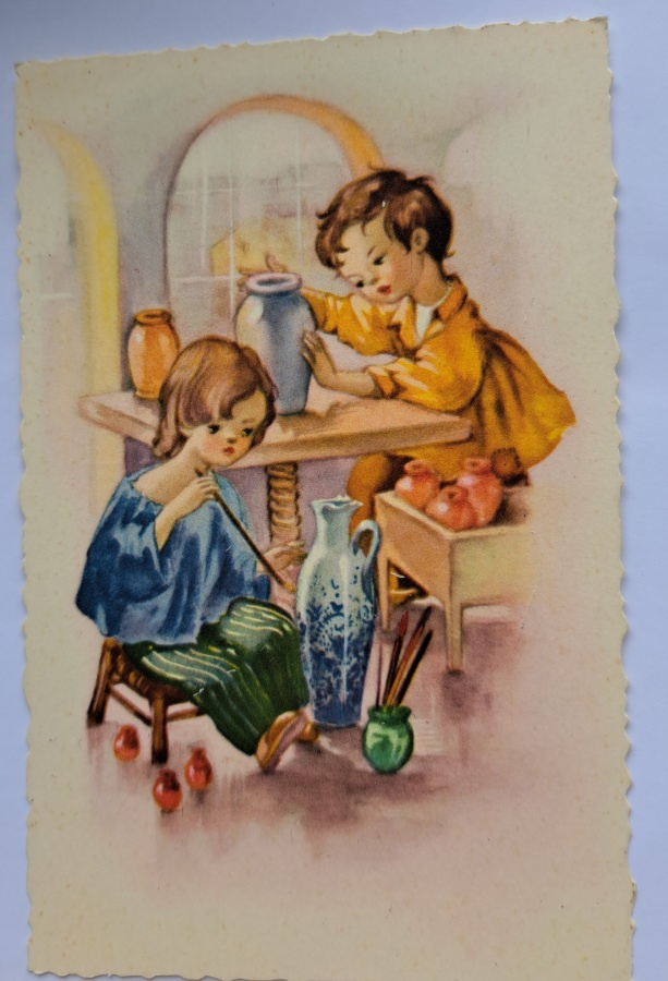 lapset leikkii,  taiteilijoita, kulkenut 1977
