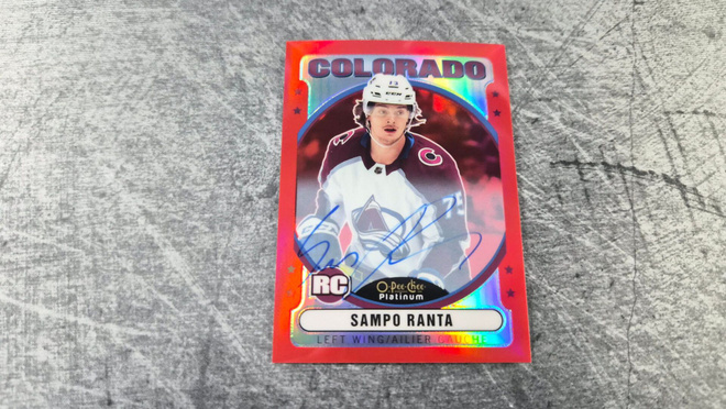 Sampo Ranta 2021-22 OPC Platinum Red Rainbow Auto