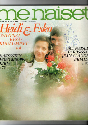 Me Naiset n:o 21 1974 Heidi & Esko & Kristo. Minna & Sanna