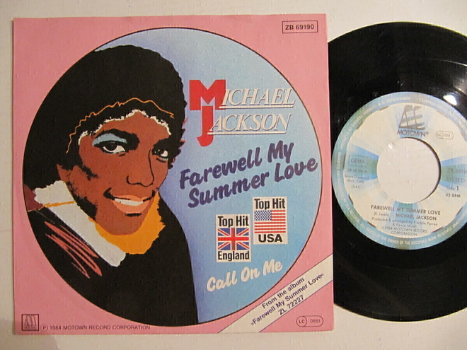 Michael Jackson Farewell My Summer Love 7" sinkku