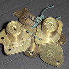 VINTAGE lukot ja avaimet 7 kpl CHICAGO Lock & CO - pikkukuva 3