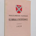 Hausjärven kunnan kunnalliskertomus vuodelta 1958 - pikkukuva 1