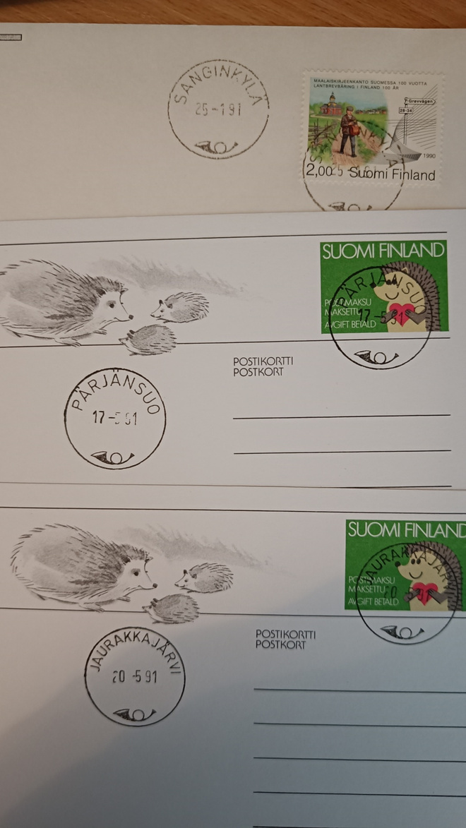 8 kpl paikkakunta leimoja