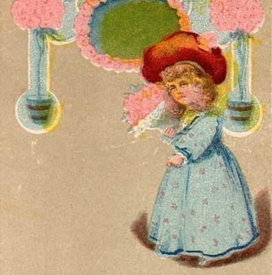 LAPSET / Viktoriaanisen ajan sinimekkoinen tyttö. 1900-l.