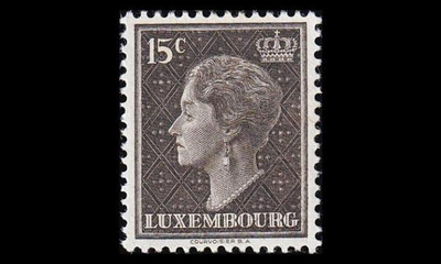 Luxemburg 444 ** Käyttösarja Charlotte 15 C (1948)