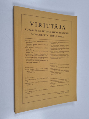 Virittäjä 1/1990