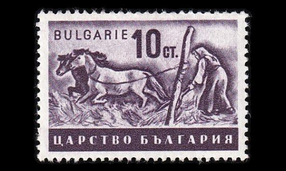 Bulgaria 412 ** Maatalous 10 St violetti (1940)