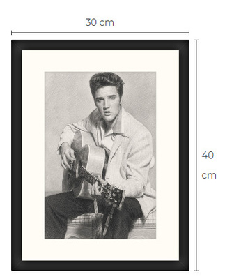 Uusi Elvis Presley art print kehystetty 30 cm x 40 cm