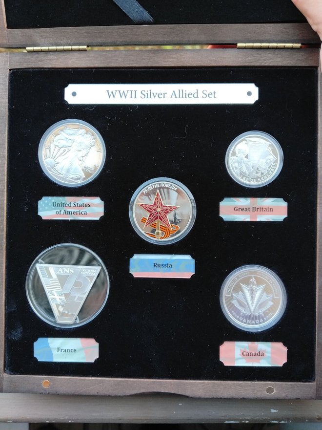 WWII Allied Silver Set 134.82 grammaa PROOF
