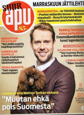 Apu n:o 45 2018 Waltteri. Koirat 26 s. Karjalainen. Rauli.