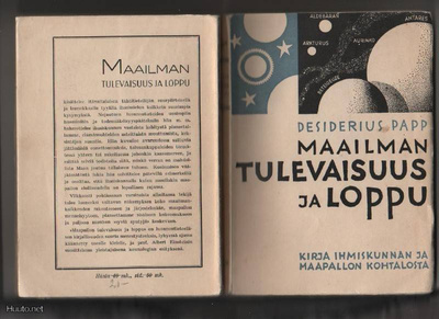 Papp, Desiderius: Maailman tulevaisuus ja loppu, Kar. 1934