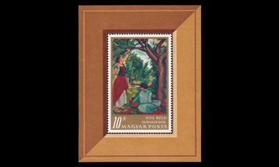 Unkari 2377BL61A ** Maalauksia blokki (1967)