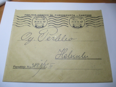 1936 Tampere Sk vapaakirje