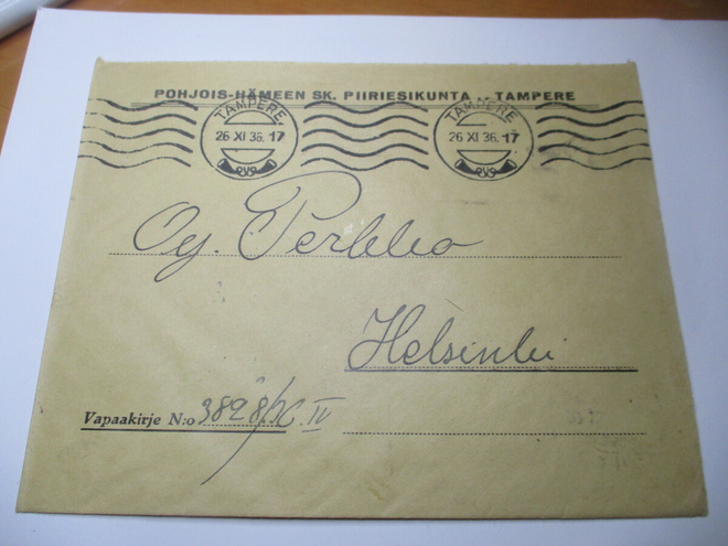 1936 Tampere Sk vapaakirje