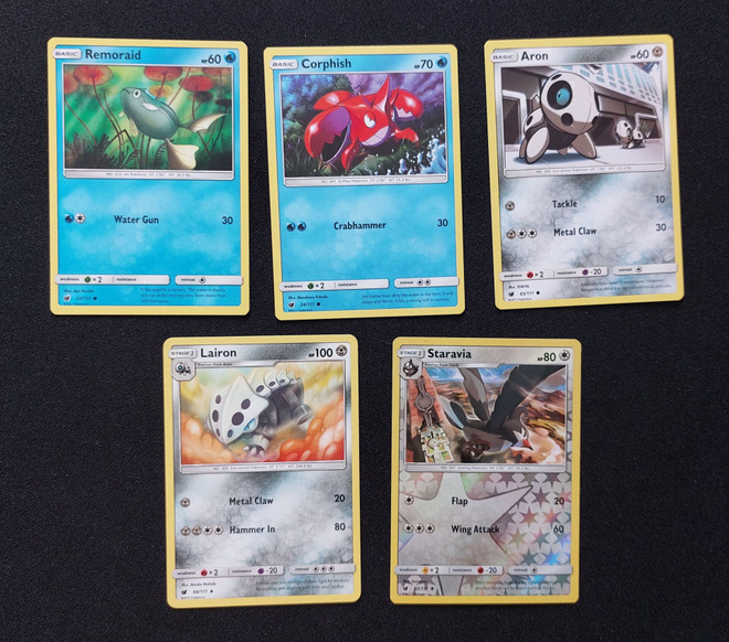 Pokemon kortit 5kpl (#38 Crimson Invasion)