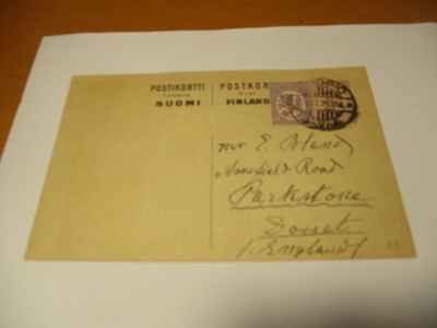 1925 Kuopio ehiö Englantiin