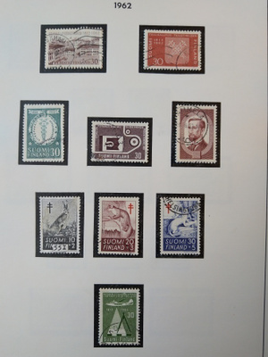 1962 Suomi postimerkki 8 kpl