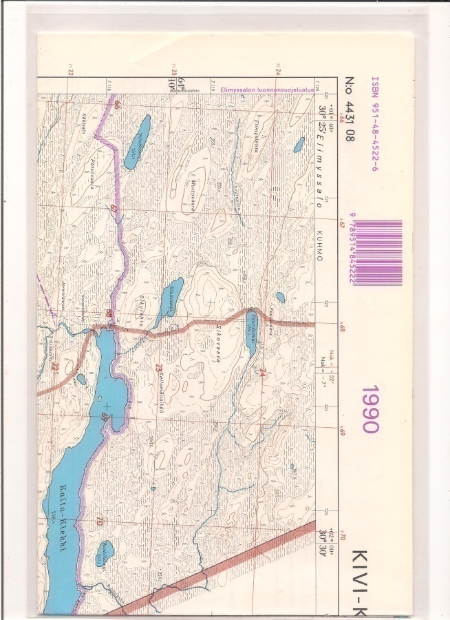 Peruskartta 1:20 000 Kivi-Kiekki, Kuhmo